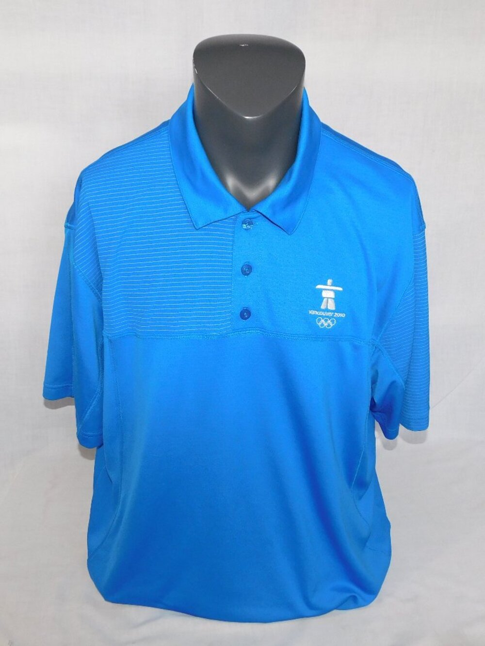Elevate 2010 Vancouver Winter Olympics Games  Mens 2XL XXL Blue Polo Shirt